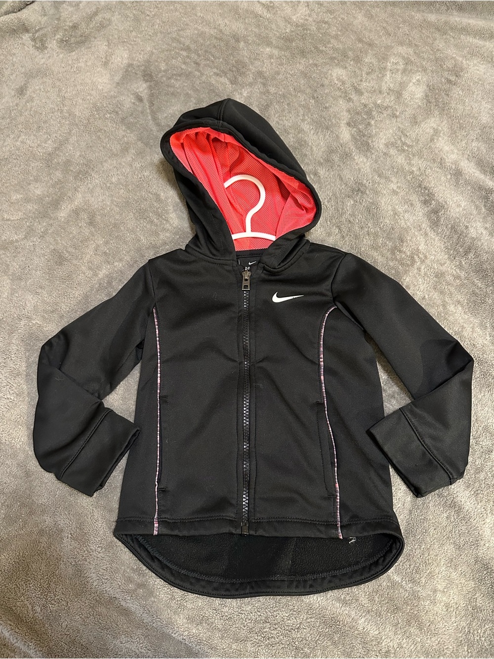 24mth girls black Nike full zip dri-fit hooded jacket